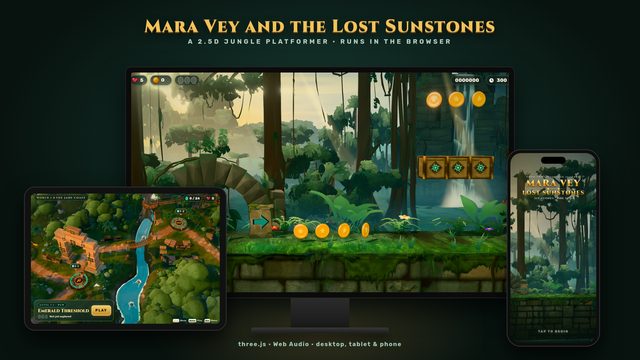 El juego en un monitor, una tableta y un móvil.